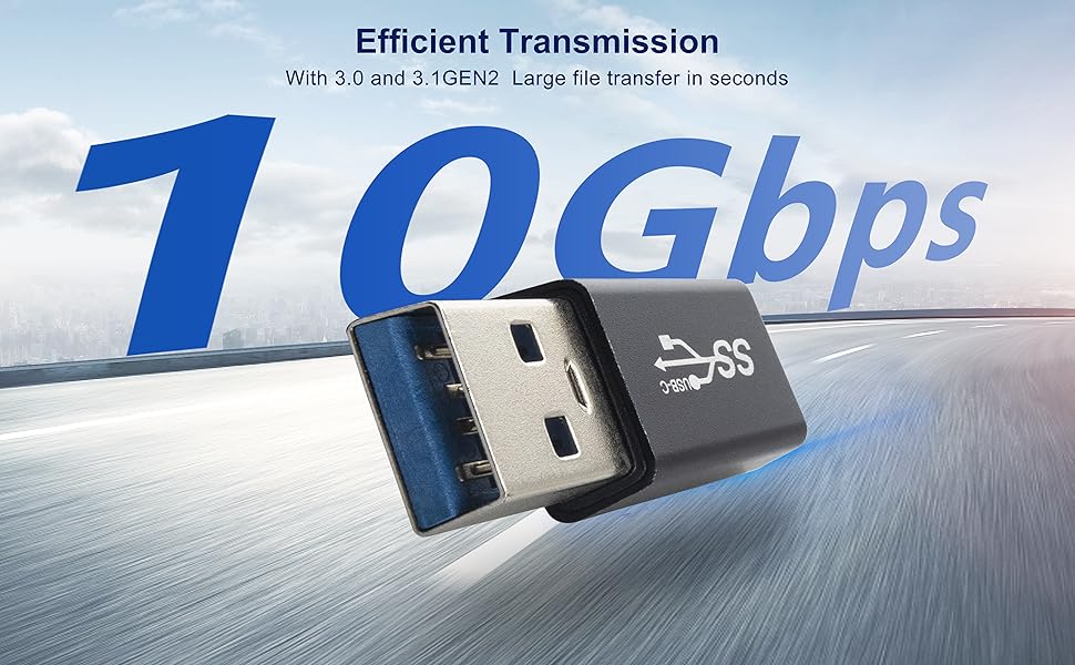 Boobrie USB-C Female to USB A Male Adapter USB 3.0 Male to USB-C Female Adapter Type C Female to USB Male Type C Charger Plug Power Converter for iWatch iPhone 11 12 13 14 Pro Max iPad MacBook 2-Pack