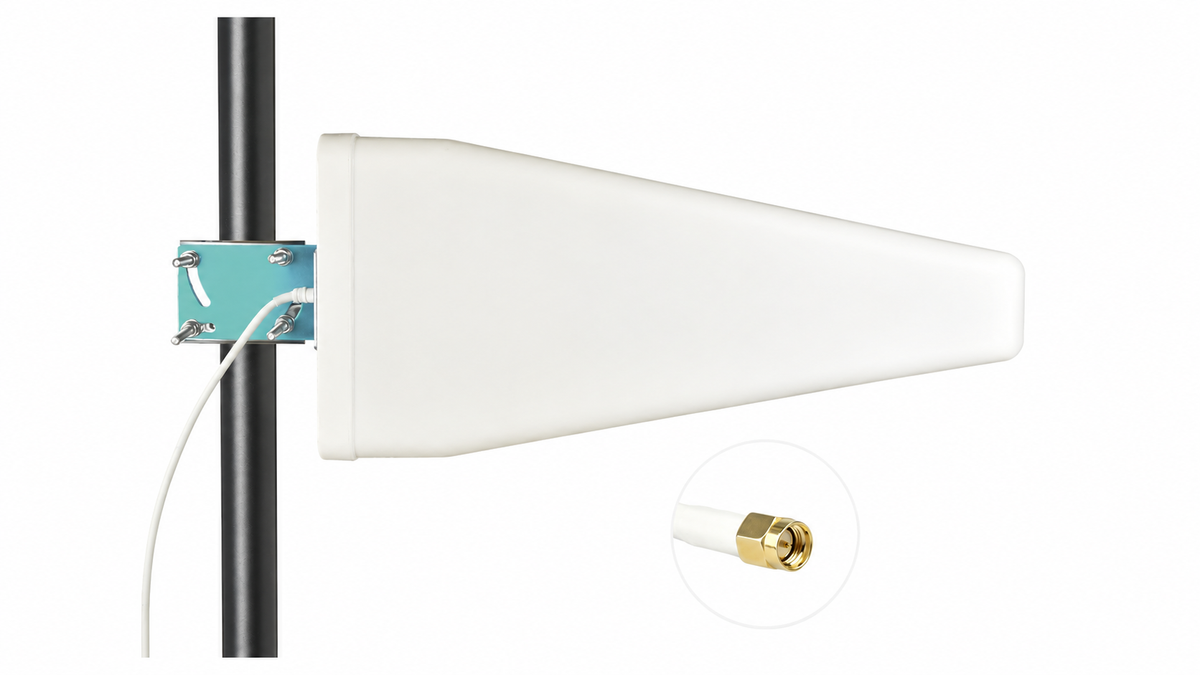 10DBi 600-6000Mhz Directional Antenna 4G LTE 5G WiFi Outdoor Antenna Wideband High Gain Yagi Antennas SMA Male Universal for Modem Routers Gateways Hotspot Cellular Signal Boost
