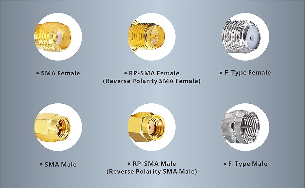 BOOBRIE F Type Adapter Female to Female TV Aerial Extension Adapter F Type Female to Female Coax Connector F Type RG6 Coax Cable Satellite Connector F Connector Coupler Joiner Gender Changer Plug 5PCS
