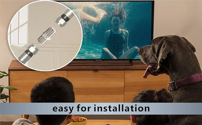 BOOBRIE F Type Adapter Female to Female TV Aerial Extension Adapter F Type Female to Female Coax Connector F Type RG6 Coax Cable Satellite Connector F Connector Coupler Joiner Gender Changer Plug 5PCS
