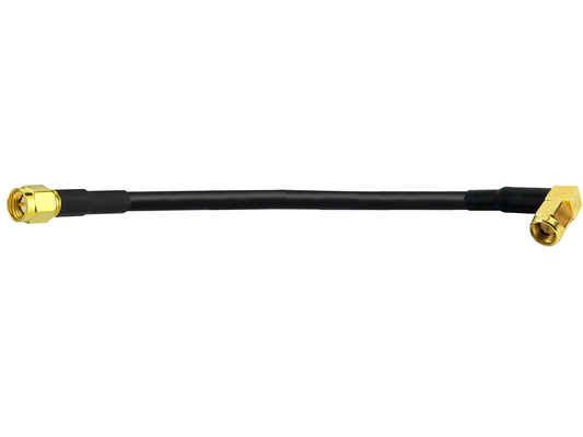 BOOBRIE RF RG58U Coaxial Cable SMA Male to SMA Male Right Angle 200PCS