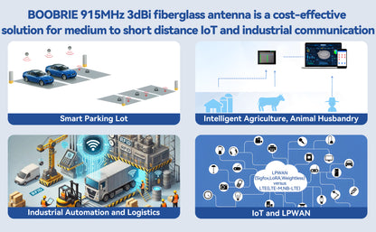 BOOBRIE 915MHz 3dBi Indoor Omni-Directional LoRa Antenna 11.8in/30cm N Male Fiberglass Antenna with 9.84FT/3M N Female to RP-SMA Male RG58 Extension Cable for Home Helium Miners, Indoor IoT