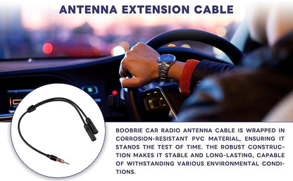 BOOBRIE Universal Radio Antenna Cable 40CM 2 Female to 1 Male DIN Car Radio Y Antenna Adapter Plug Cable Car Antenna Audio Car Antenna Stereo Radio Converter Splitter Cable