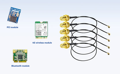 BOOBRIE 5PCS SMA to IPX UFL Extension Cable, 12inch (30cm) SMA Female to IPX MHF1 Cord Antenna Pigtail Cable, Low Loss 1.13mm MHF1 to SMA Bulkhead Coaxial Cable 50ohm for Mini PCI, Network Card.