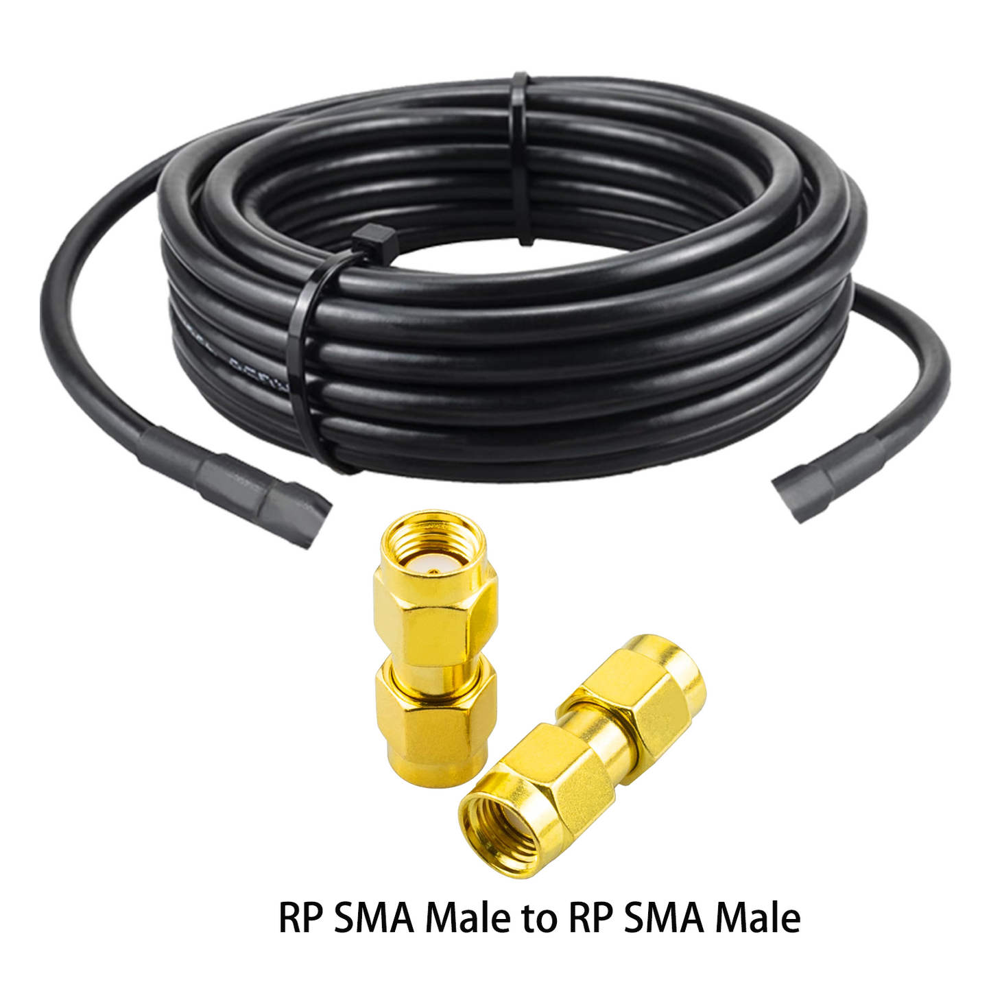 Boobrie Coax Cable 50 Ohm Extension Cable Low Loss Extension Antenna Cable for 3G/4G/LTE/GPS/RF Radio/WiFi Antenna/Two-Way Radio Applications