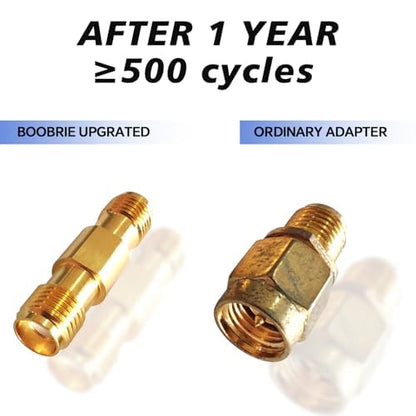 Boobrie 4PCS RP-SMA Connector Kit RP SMA SMA Upgrade Gender Changer SMA Female to RP-SMA Male/Female RF Coax Adapter 2 Set DC-18GHz VSWR ≤1.15 SMA to RP SMA for FPV Antennas WiFi Router Signal Booster