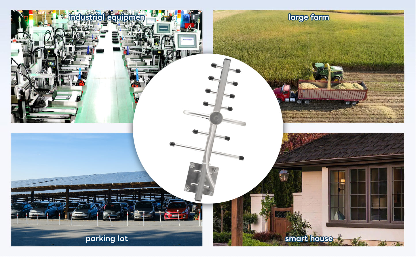 BOOBRIE Wideband Directional Antenna 698-2700MHz Yagi Antenna 5dBi High Gain with SMA Male RG58 Coaxial Cable 1.5M/4.92FT Outdoor Universal for Cell Signal Booster/4G LTE/5G/WiFi