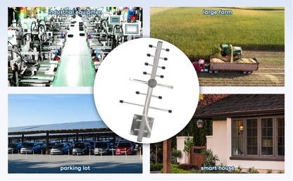 BOOBRIE Wideband Directional Antenna 698-2700MHz Yagi Antenna 5dBi High Gain with SMA Male RG58 Coaxial Cable 1.5M/4.92FT Outdoor Universal for Cell Signal Booster/4G LTE/5G/WiFi