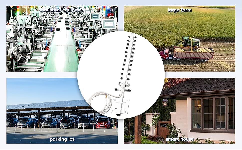 BOOBRIE Dual Band Yagi WiFI Antenna 2.4G/5.8G 8dBi Outdoor Directional Antenna High Gain RP-SMA Female Connector 4.92Ft RG58 Cable 13 Unit WIFi Yagi Antenna for Router Network Card WiFi Signal Booster