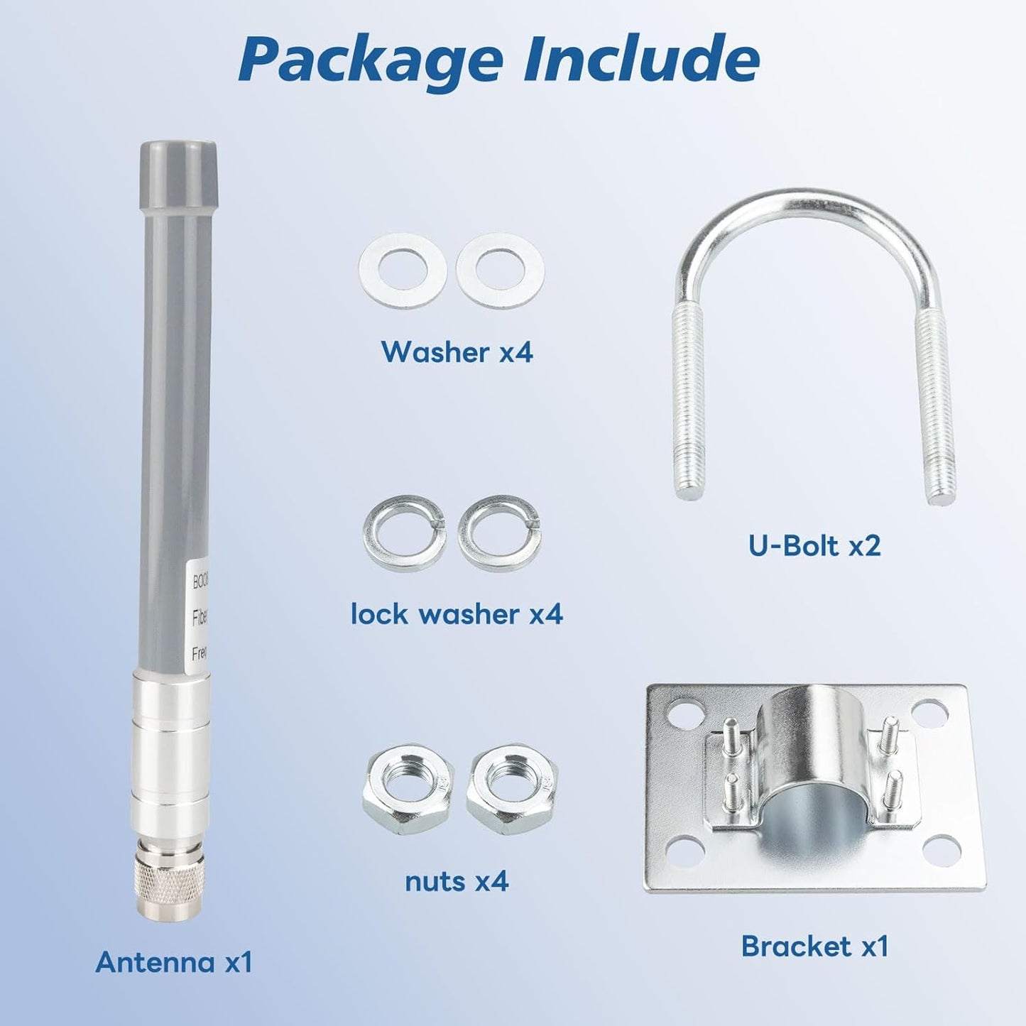 Boobrie Dual Band WiFi Antenna 2.4GHz/5.8GHz 3dBi N Male Fiberglass Outdoor Antenna Omni-Directional for Wireless Security IP Camera Hotspot WiFi Router WiFi Extender Video Surveillance Monitor