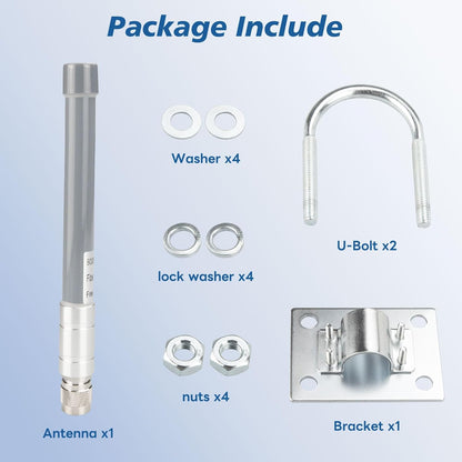 Boobrie Dual Band WiFi Antenna 2.4GHz/5.8GHz 3dBi N Male Fiberglass Outdoor Antenna Omni-Directional for Wireless Security IP Camera Hotspot WiFi Router WiFi Extender Video Surveillance Monitor