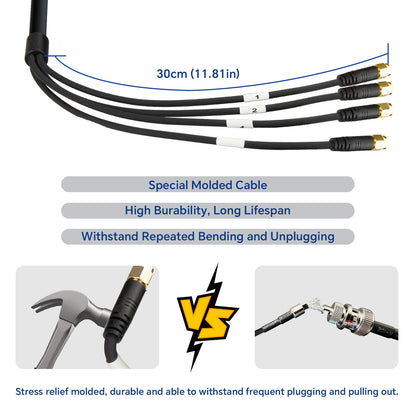 Boobrie Quad 195 SMA Extension Cable SMA Male to SMA Female Coaxial Cable Ultra Low Loss for 5G/4G Routers & Gateways (T-Mobile, Verizon, AT&T) SMA 4-in-1