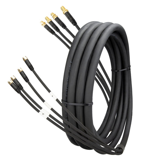 Boobrie Quad 195 SMA Extension Cable 6.1M/20FT SMA Male to SMA Female Coaxial Cable Ultra Low Loss for 5G/4G Routers & Gateways (T-Mobile, Verizon, AT&T) SMA 4-in-1