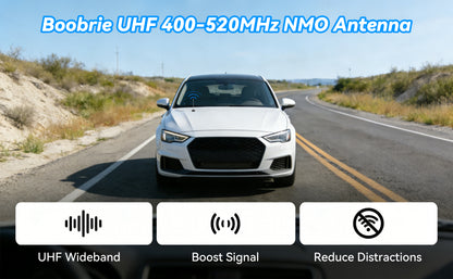 Boobrie UHF 400-520MHz NMO Antenna, 7 inch UHF Radio Antenna NMO Connection for Motorola/Hytera/Kenwood/ICOM/Vertex/MXT Series Radio/Ham Radio/Amateur Radio 70cm Band/GMRS Radios, Requires NMO Mount