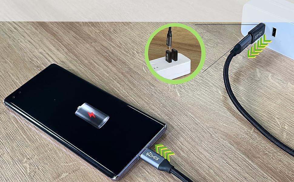 BOOBRIE USB C to USB C Cable 1Meter 100W/5A Charger Cable Type C Plug Cable 3.1 GEN2 Extension Cable Type C Braided Data Lead 10 Gbit/s High Speed Data Transfer Compatible with MacBook iPad Air Galaxy