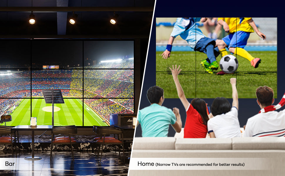 BOOBRIE Video Wall Controller, Video Wall Processor 3x3 4K Input & 1080P HDMI Output for 9 TV Splicing Display, 180 Degree Rotate, 14 Splicing Modes 3x3 3x2 2x2 3x11x4 2x3 4x2 2x4...