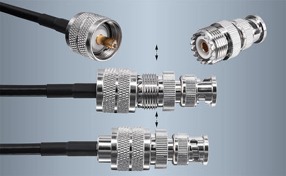 Boobrie PL259 Cable 10M CB Radio Cable RG58 Coaxial Cable 50ohms PL259 Male Jumper UHF Male to Male Cable Radio Antenna Low Loss Extension for Ham Radio/Antenna/Broadcast/Scanner/WiFi/Telecom/CCTV